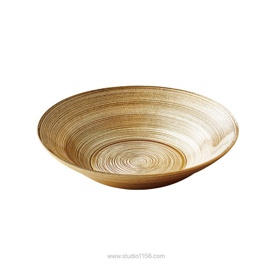 ガラス食器 サークルシリーズ 浅中鉢 19cm GD/BZ/CL