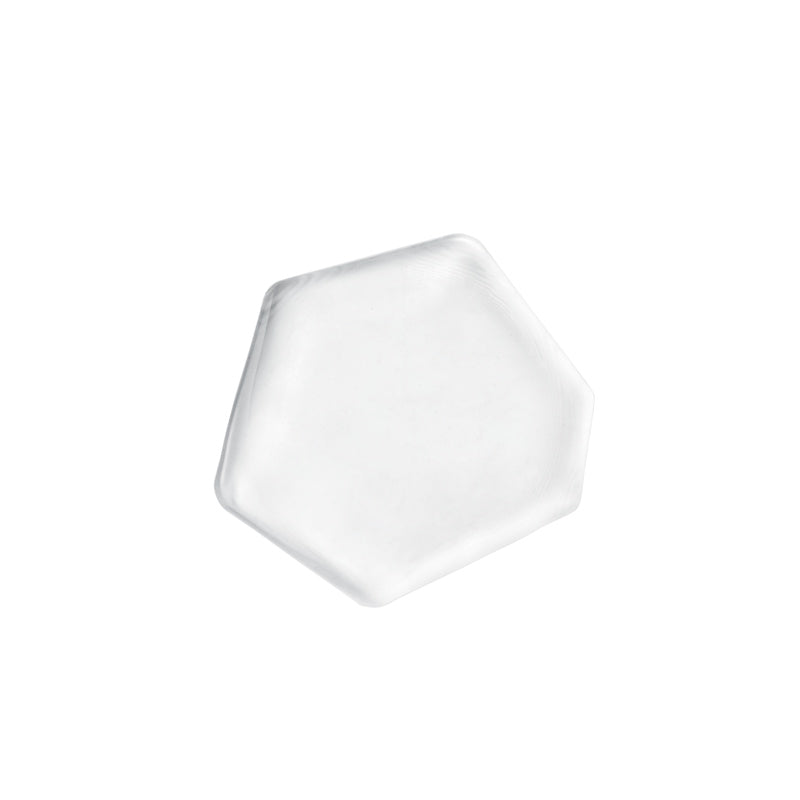 ガラス食器 水墨 多角プレート 11.5cm BK/WH/CR