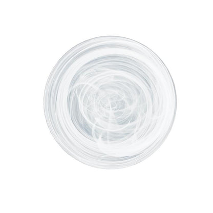 ガラス食器 水墨 フラットプレート 21cm BK/WH