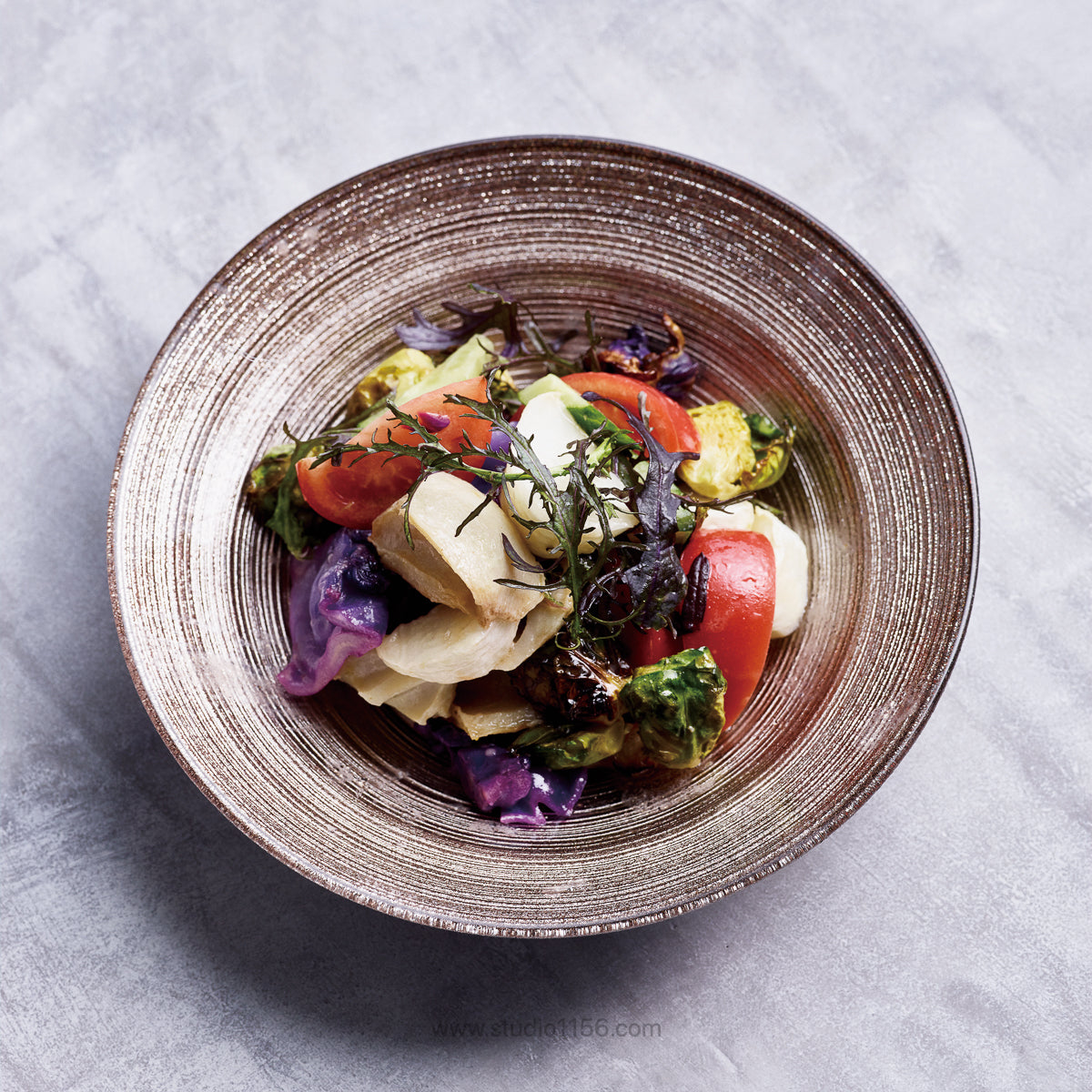 ガラス食器 サークルシリーズ 浅中鉢 19cm GD/BZ/CL