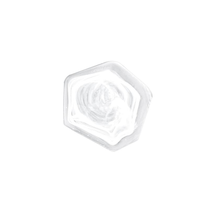 ガラス食器 水墨 多角プレート 11.5cm BK/WH/CR