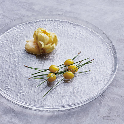 ガラス食器 うたかた プレート 24cm/20cm