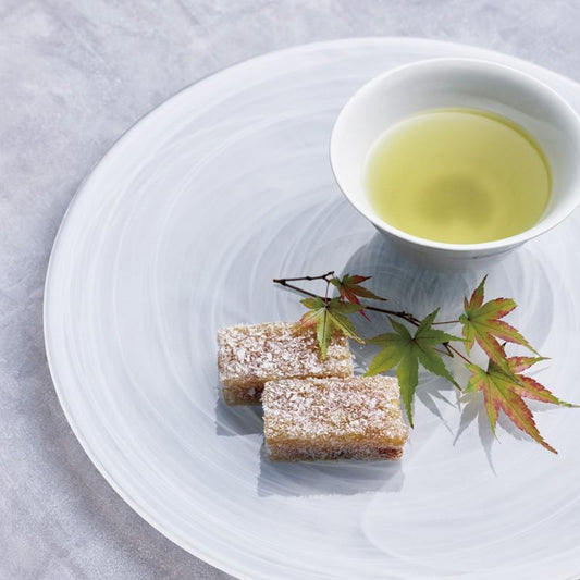 ガラス食器 水墨 フラットプレート 21cm BK/WH